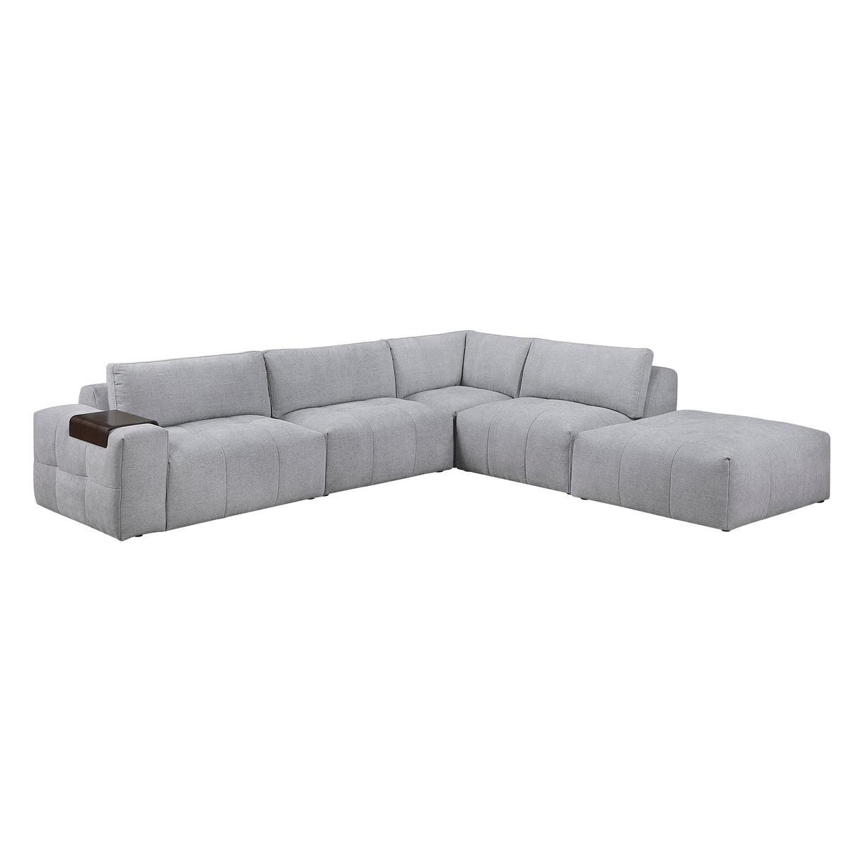 Tidal Gray 5-Piece Modular Sectional with Ottoman from Homelegance - Luna Furniture