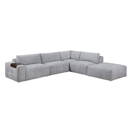 Tidal Gray 5-Piece Modular Sectional with Ottoman from Homelegance - Luna Furniture