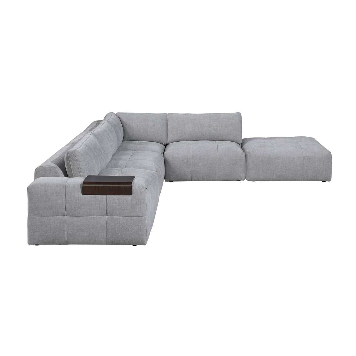 Tidal Gray 5-Piece Modular Sectional with Ottoman from Homelegance - Luna Furniture