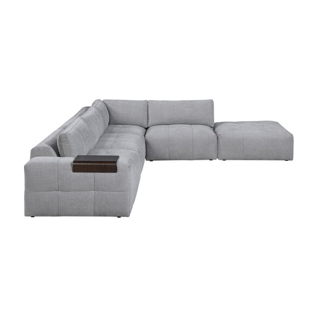 Tidal Gray 5-Piece Modular Sectional with Ottoman from Homelegance - Luna Furniture