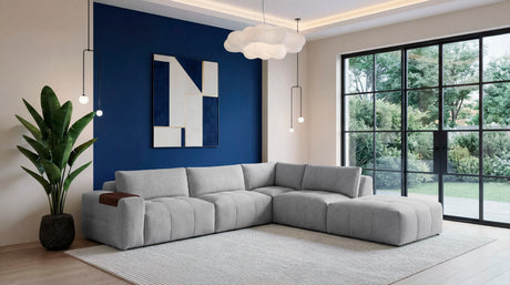 Tidal Gray 5-Piece Modular Sectional with Ottoman from Homelegance - Luna Furniture