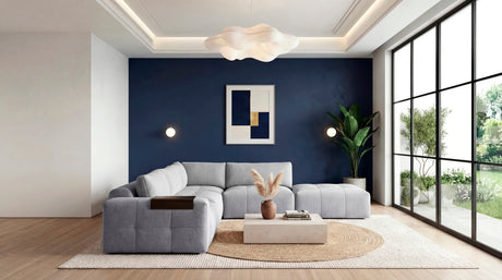 Tidal Gray 5-Piece Modular Sectional with Ottoman from Homelegance - Luna Furniture