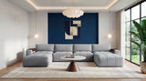 Tidal Gray 6-Piece Modular Sectional with Two Ottomans from Homelegance - Luna Furniture