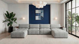 Tidal Gray 6-Piece Modular Sectional with Two Ottomans from Homelegance - Luna Furniture