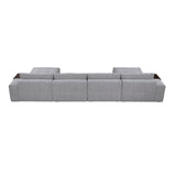 Tidal Gray 6-Piece Modular Sectional with Two Ottomans from Homelegance - Luna Furniture