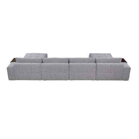 Tidal Gray 6-Piece Modular Sectional with Two Ottomans from Homelegance - Luna Furniture