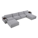 Tidal Gray 6-Piece Modular Sectional with Two Ottomans from Homelegance - Luna Furniture