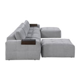 Tidal Gray 6-Piece Modular Sectional with Two Ottomans from Homelegance - Luna Furniture