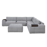 Tidal Gray 6-Piece Modular Sectional with Ottoman from Homelegance - Luna Furniture