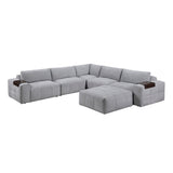 Tidal Gray 6-Piece Modular Sectional with Ottoman from Homelegance - Luna Furniture
