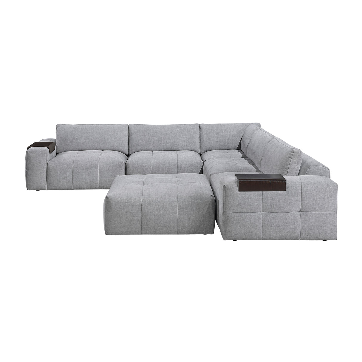 Tidal Gray 6-Piece Modular Sectional with Ottoman from Homelegance - Luna Furniture