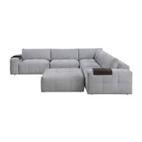 Tidal Gray 6-Piece Modular Sectional with Ottoman from Homelegance - Luna Furniture