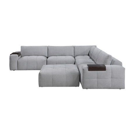 Tidal Gray 6-Piece Modular Sectional with Ottoman from Homelegance - Luna Furniture