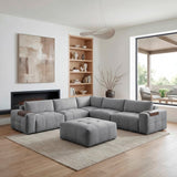 Tidal Gray 6-Piece Modular Sectional with Ottoman from Homelegance - Luna Furniture