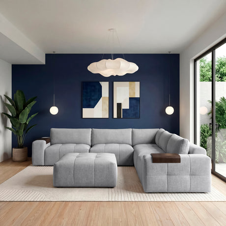 Tidal Gray 6-Piece Modular Sectional with Ottoman from Homelegance - Luna Furniture