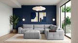 Tidal Gray 6-Piece Modular Sectional with Ottoman from Homelegance - Luna Furniture