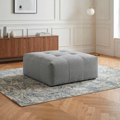 Tidal Gray Ottoman with Caster from Homelegance - Luna Furniture