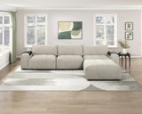 Tidal Taupe 4-Piece Modular Sectional with Ottoman from Homelegance - Luna Furniture