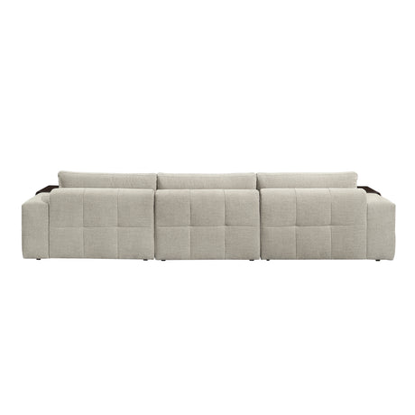 Tidal Taupe 4-Piece Modular Sectional with Ottoman from Homelegance - Luna Furniture