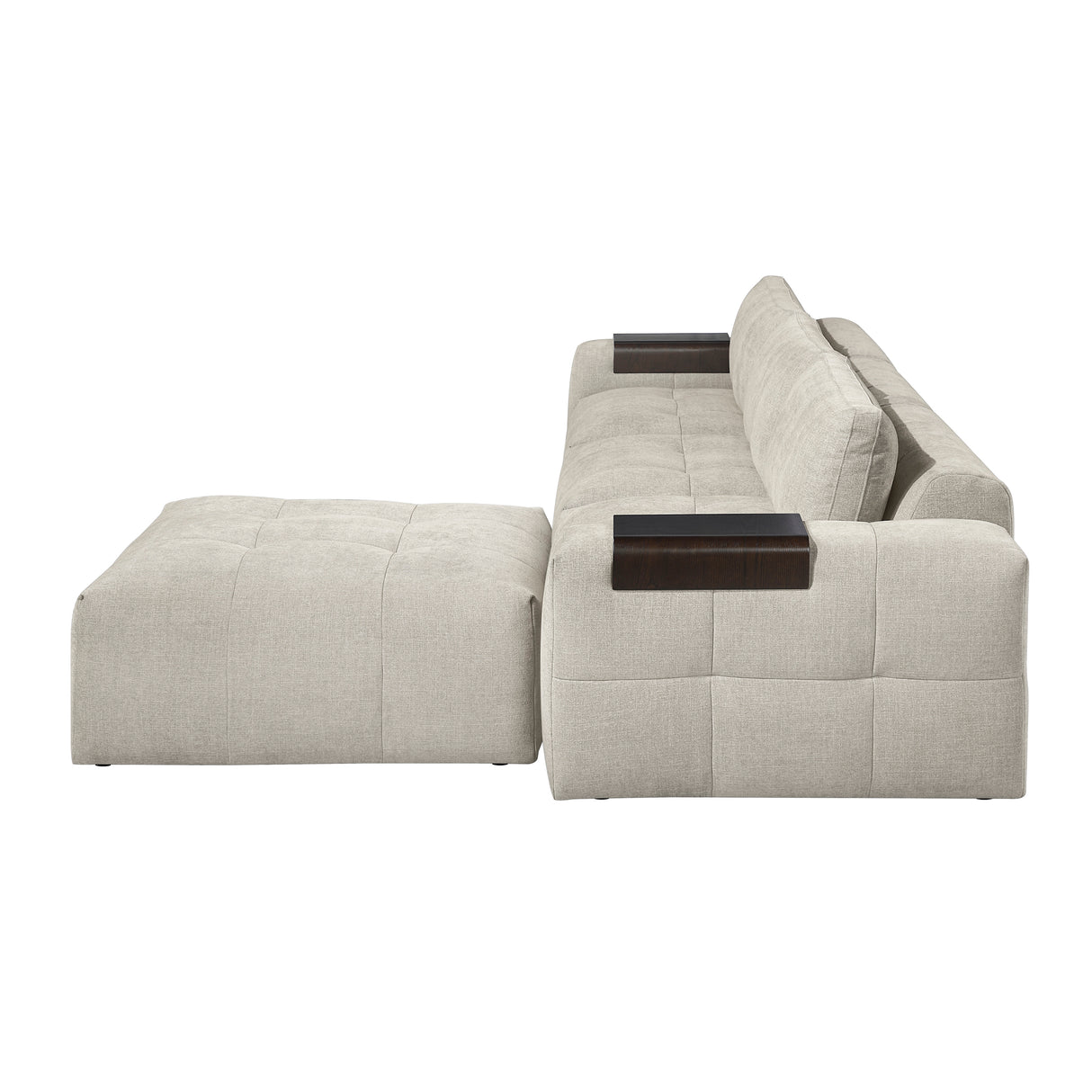 Tidal Taupe 4-Piece Modular Sectional with Ottoman from Homelegance - Luna Furniture