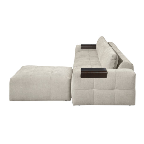 Tidal Taupe 4-Piece Modular Sectional with Ottoman from Homelegance - Luna Furniture