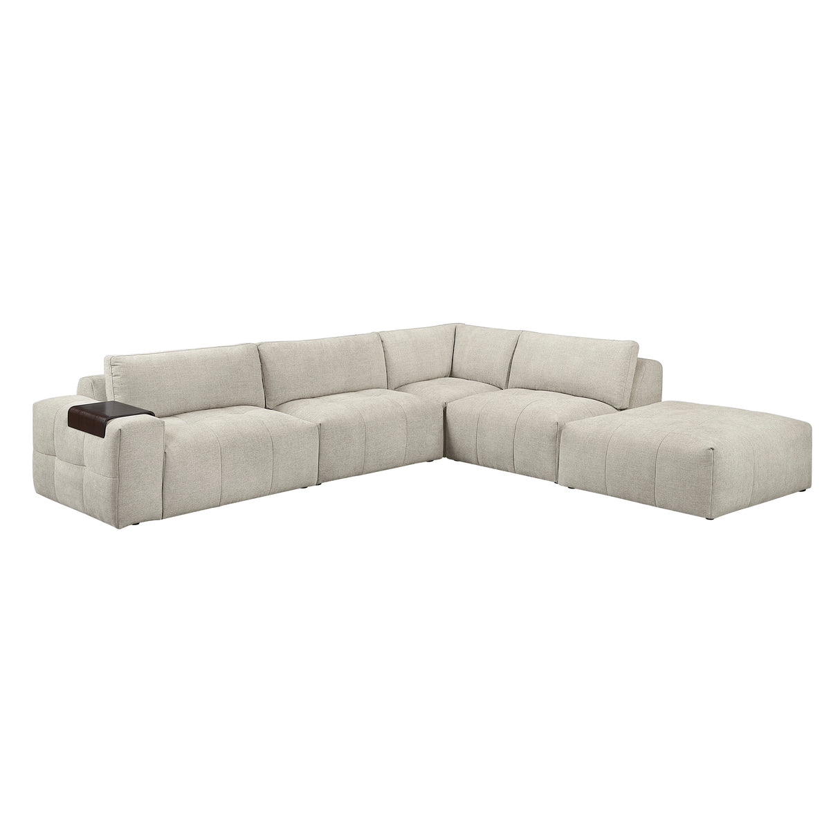 Tidal Taupe 5-Piece Modular Sectional with Ottoman from Homelegance - Luna Furniture