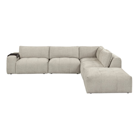 Tidal Taupe 5-Piece Modular Sectional with Ottoman from Homelegance - Luna Furniture