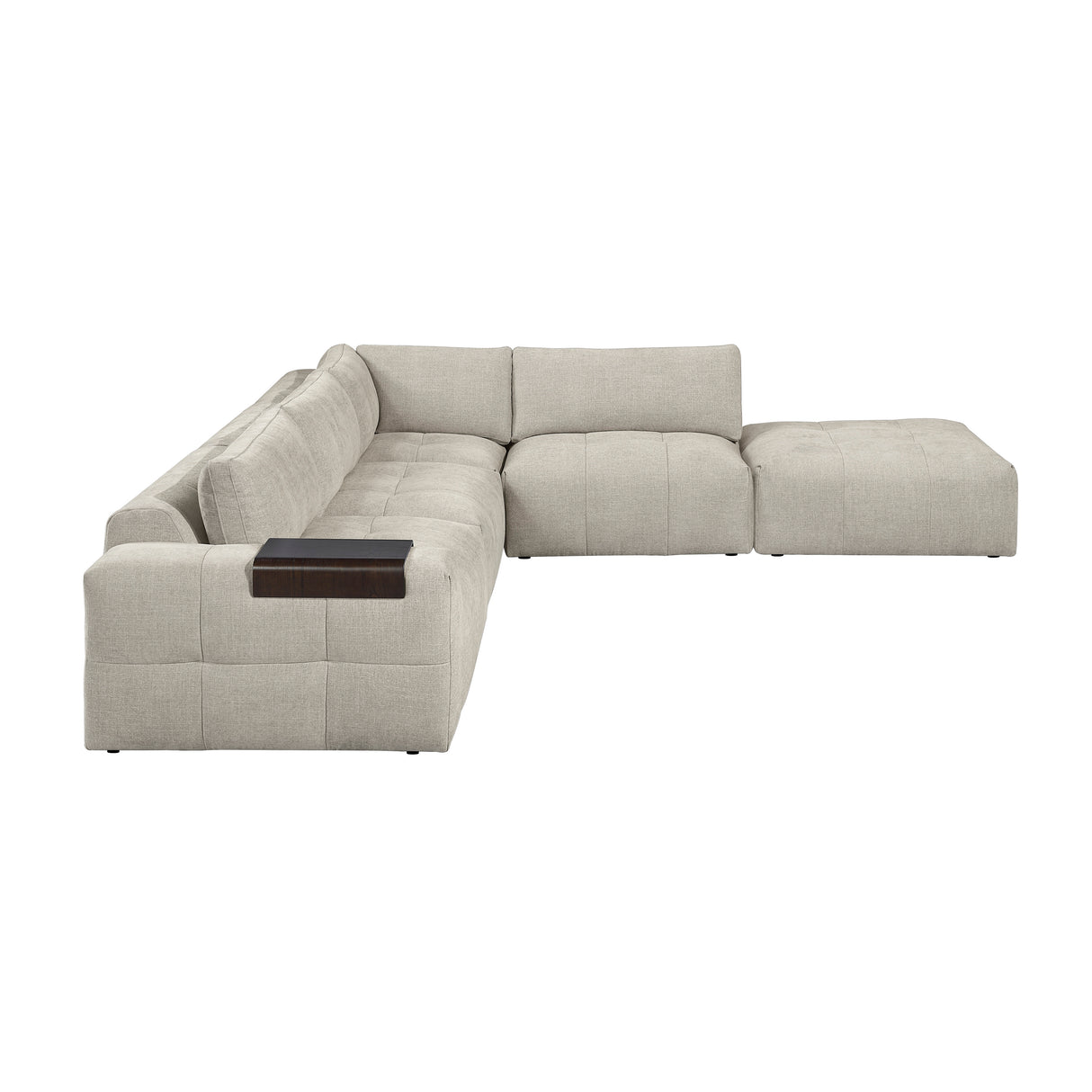 Tidal Taupe 5-Piece Modular Sectional with Ottoman from Homelegance - Luna Furniture