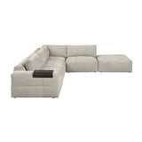 Tidal Taupe 5-Piece Modular Sectional with Ottoman from Homelegance - Luna Furniture