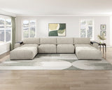 Tidal Taupe 6-Piece Modular Sectional with Two Ottomans from Homelegance - Luna Furniture