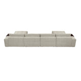 Tidal Taupe 6-Piece Modular Sectional with Two Ottomans from Homelegance - Luna Furniture
