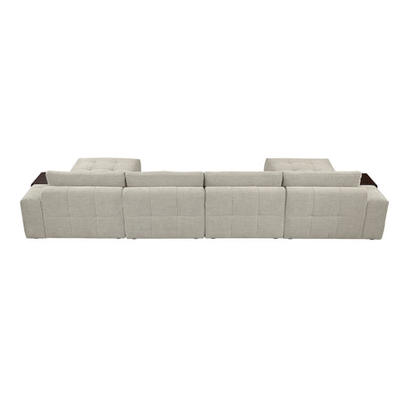 Tidal Taupe 6-Piece Modular Sectional with Two Ottomans from Homelegance - Luna Furniture