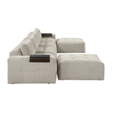 Tidal Taupe 6-Piece Modular Sectional with Two Ottomans from Homelegance - Luna Furniture