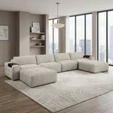 Tidal Taupe 6-Piece Modular Sectional with Two Ottomans from Homelegance - Luna Furniture