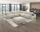 Tidal Taupe Ottoman with Caster from Homelegance - Luna Furniture