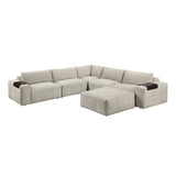 Tidal Taupe 6-Piece Modular Sectional with Ottoman from Homelegance - Luna Furniture
