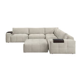 Tidal Taupe 6-Piece Modular Sectional with Ottoman from Homelegance - Luna Furniture