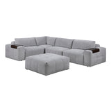 Tidal Gray 5-Piece Modular Sectional with Ottoman from Homelegance - Luna Furniture