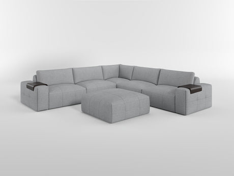 9155GY*51L1ROT (5)5-Piece Modular Sectional with Ottoman from Homelegance - Luna Furniture