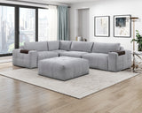 Tidal Gray 5-Piece Modular Sectional with Ottoman from Homelegance - Luna Furniture