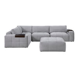 Tidal Gray 5-Piece Modular Sectional with Ottoman from Homelegance - Luna Furniture