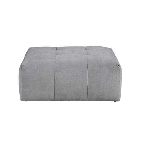 Tidal Gray Ottoman with Caster