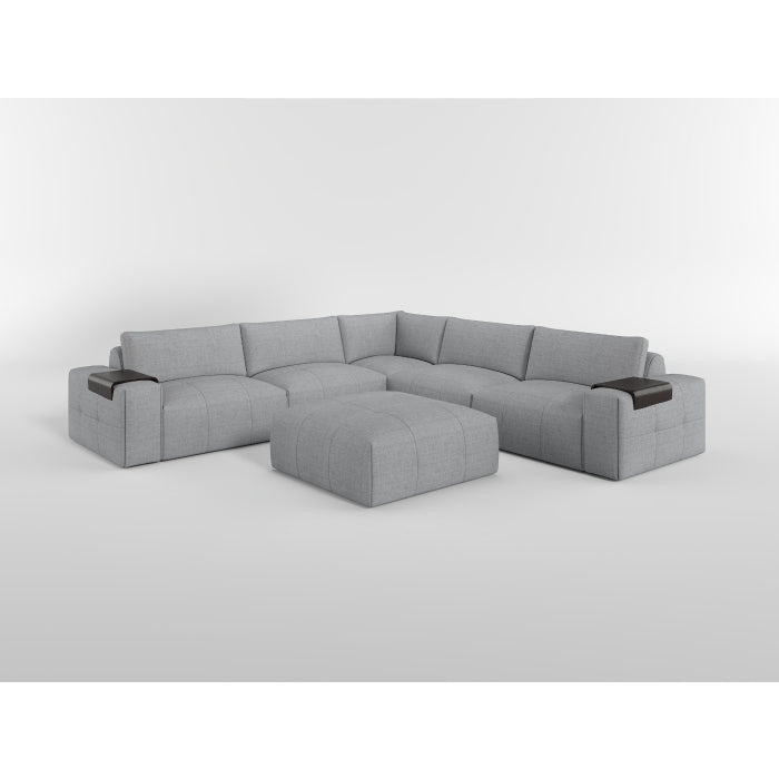 Tidal Gray Ottoman with Caster from Homelegance - Luna Furniture