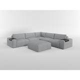 Tidal Gray Ottoman with Caster from Homelegance - Luna Furniture