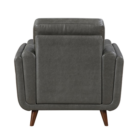 Slate Dark Gray Leather Living Room Set from Homelegance - Luna Furniture