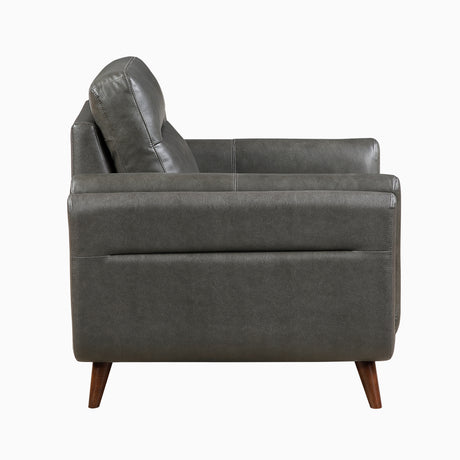 Slate Dark Gray Leather Living Room Set from Homelegance - Luna Furniture
