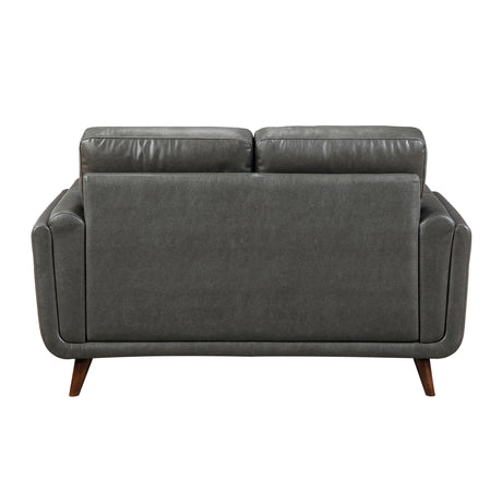 Slate Dark Gray Leather Living Room Set from Homelegance - Luna Furniture