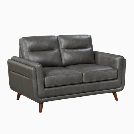 Slate Dark Gray Leather Living Room Set from Homelegance - Luna Furniture