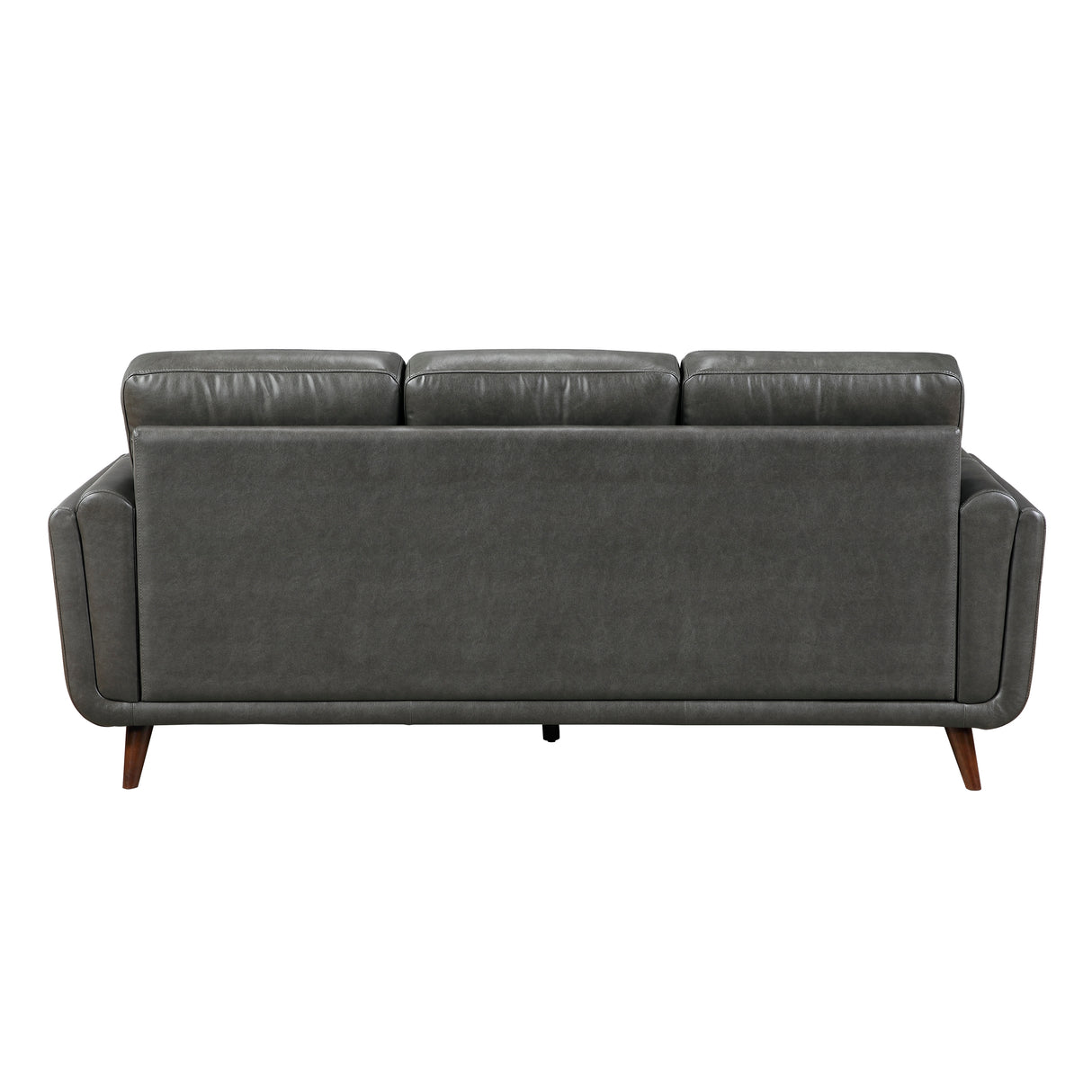 Slate Dark Gray Leather Sofa