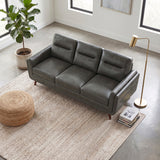 Slate Dark Gray Leather 2-Piece Living Room Set from Homelegance - Luna Furniture